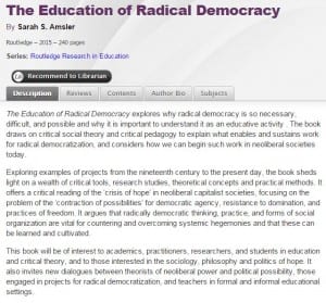 Education of Radical Democracy